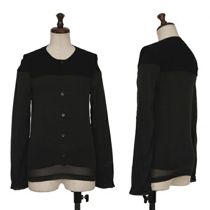 COMME des GARCONS Chiffon Layered Cardigan Black Size SS