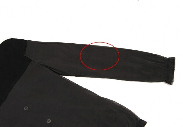 COMME des GARCONS Chiffon Layered Cardigan Black Size SS