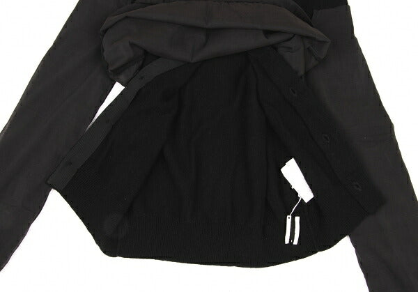 COMME des GARCONS Chiffon Layered Cardigan Black Size SS