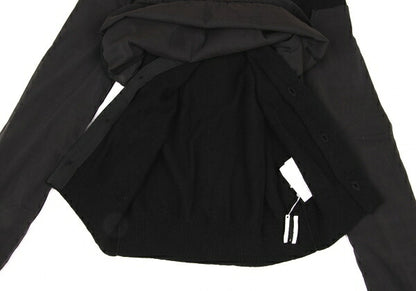 COMME des GARCONS Chiffon Layered Cardigan Black Size SS