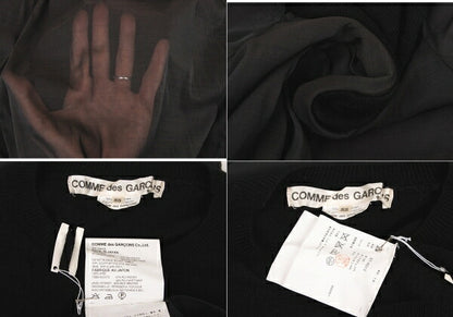 COMME des GARCONS Chiffon Layered Cardigan Black Size SS