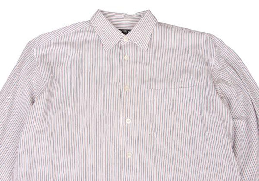 ISSEY MIYAKE WHITE LABEL Crinkle Tricolor Shirt White Size 1