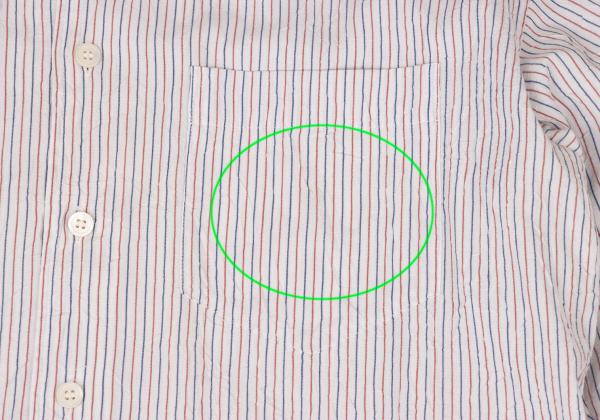 ISSEY MIYAKE WHITE LABEL Crinkle Tricolor Shirt White Size 1