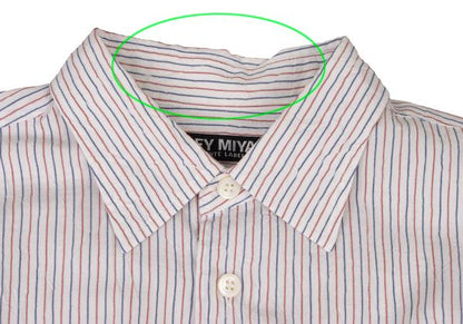 ISSEY MIYAKE WHITE LABEL Crinkle Tricolor Shirt White Size 1