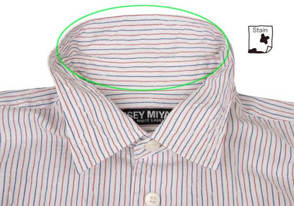 ISSEY MIYAKE WHITE LABEL Crinkle Tricolor Shirt White Size 1