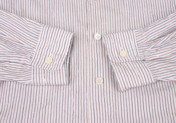 ISSEY MIYAKE WHITE LABEL Crinkle Tricolor Shirt White Size 1