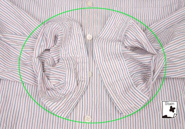ISSEY MIYAKE WHITE LABEL Crinkle Tricolor Shirt White Size 1