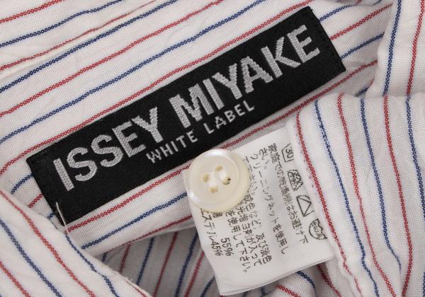 ISSEY MIYAKE WHITE LABEL Crinkle Tricolor Shirt White Size 1