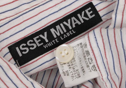 ISSEY MIYAKE WHITE LABEL Crinkle Tricolor Shirt White Size 1