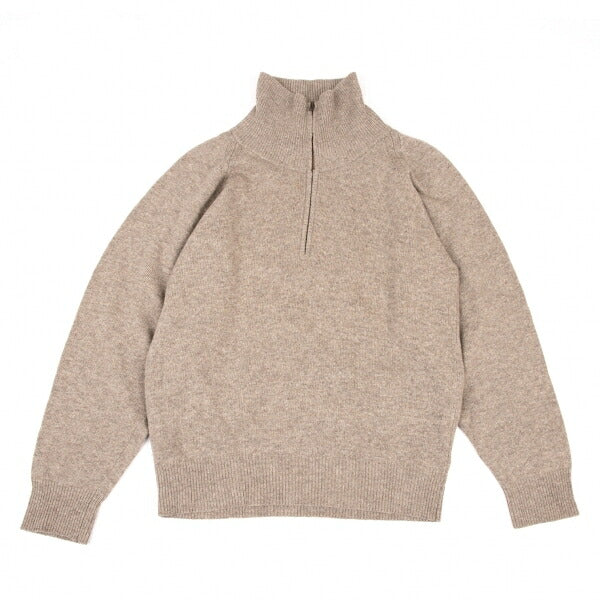 ISSEY MIYAKEMEN Wool Poly High Neck Half Knit Mocha Size M