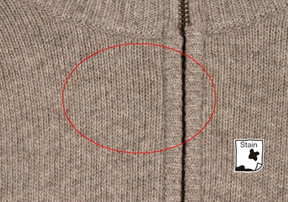 ISSEY MIYAKEMEN Wool Poly High Neck Half Knit Mocha Size M