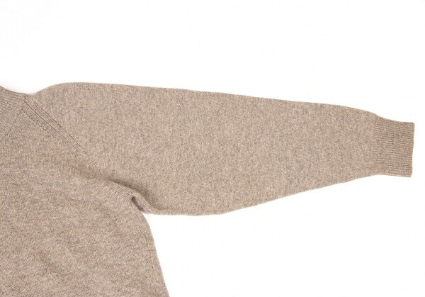 ISSEY MIYAKEMEN Wool Poly High Neck Half Knit Mocha Size M