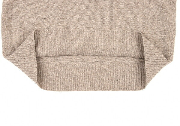 ISSEY MIYAKEMEN Wool Poly High Neck Half Knit Mocha Size M