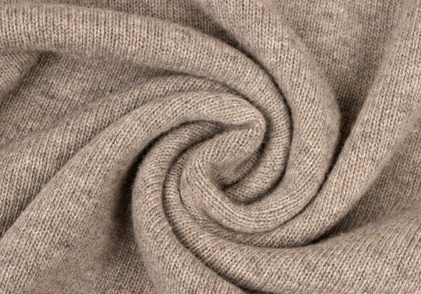 ISSEY MIYAKEMEN Wool Poly High Neck Half Knit Mocha Size M