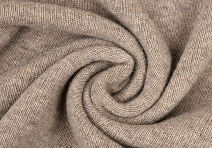 ISSEY MIYAKEMEN Wool Poly High Neck Half Knit Mocha Size M