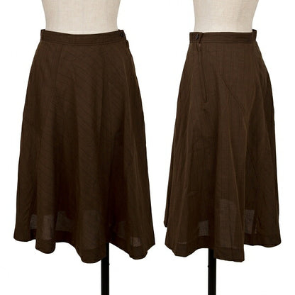 tricot COMME des GARCONS Wool Stripe Skirt Brown Size M