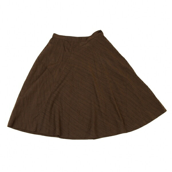 tricot COMME des GARCONS Wool Stripe Skirt Brown Size M