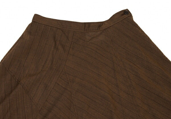tricot COMME des GARCONS Wool Stripe Skirt Brown Size M