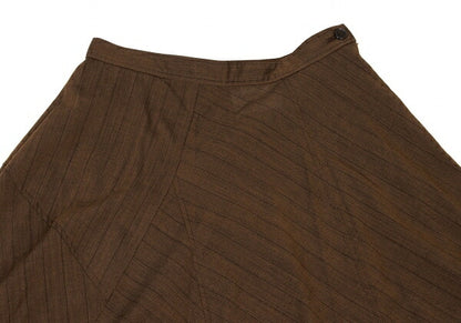 tricot COMME des GARCONS Wool Stripe Skirt Brown Size M