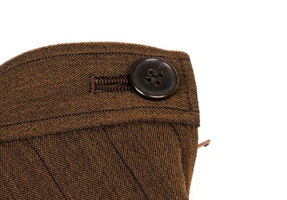 tricot COMME des GARCONS Wool Stripe Skirt Brown Size M