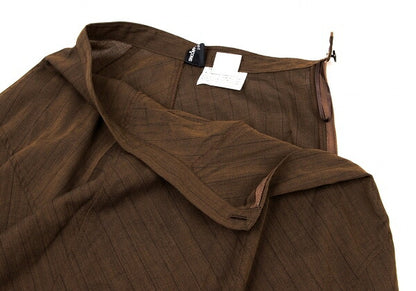 tricot COMME des GARCONS Wool Stripe Skirt Brown Size M