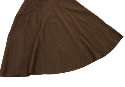 tricot COMME des GARCONS Wool Stripe Skirt Brown Size M