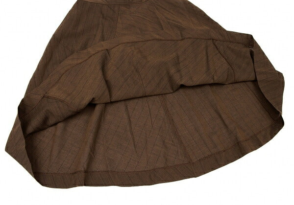 tricot COMME des GARCONS Wool Stripe Skirt Brown Size M