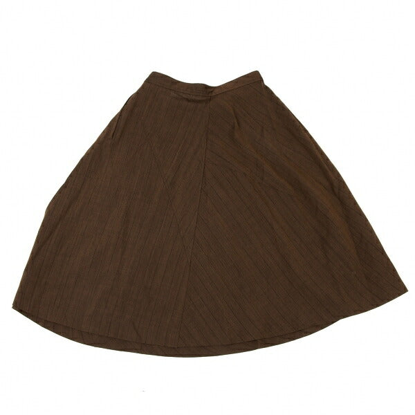tricot COMME des GARCONS Wool Stripe Skirt Brown Size M