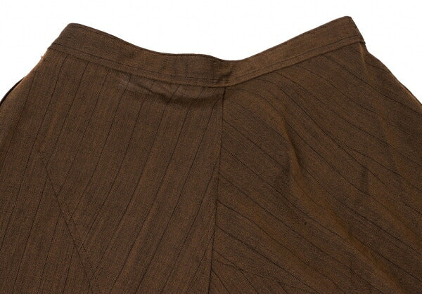 tricot COMME des GARCONS Wool Stripe Skirt Brown Size M