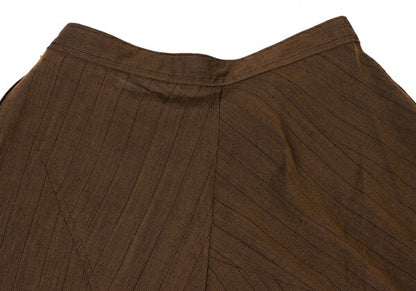 tricot COMME des GARCONS Wool Stripe Skirt Brown Size M