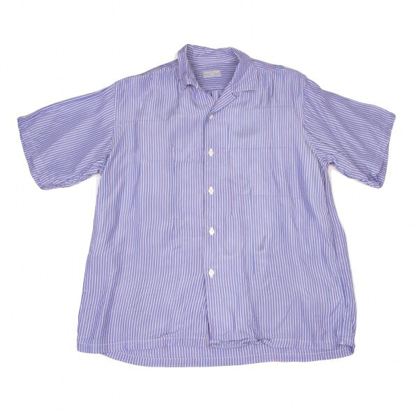 COMME des GARCONS HOMME Rayon Stripe Tuck Shirt Blue Size M
