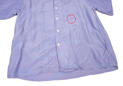 COMME des GARCONS HOMME Rayon Stripe Tuck Shirt Blue Size M