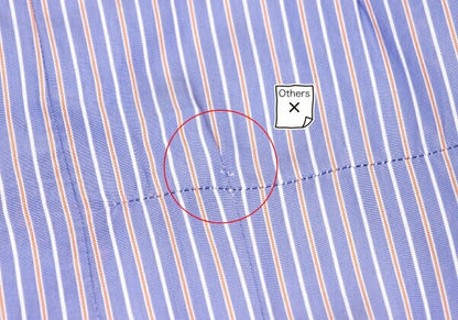 COMME des GARCONS HOMME Rayon Stripe Tuck Shirt Blue Size M
