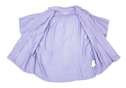 COMME des GARCONS HOMME Rayon Stripe Tuck Shirt Blue Size M