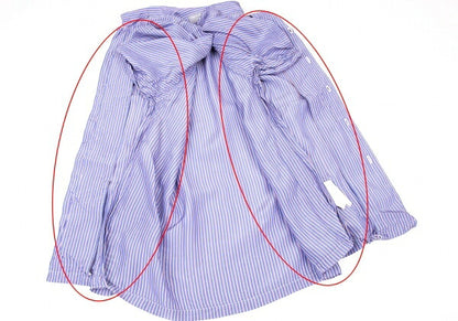 COMME des GARCONS HOMME Rayon Stripe Tuck Shirt Blue Size M