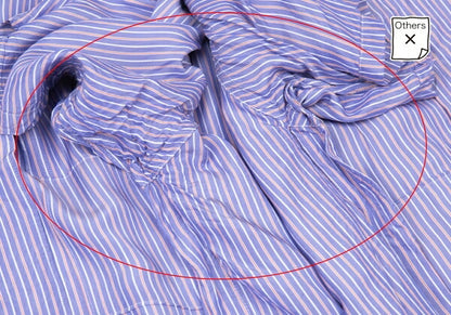 COMME des GARCONS HOMME Rayon Stripe Tuck Shirt Blue Size M