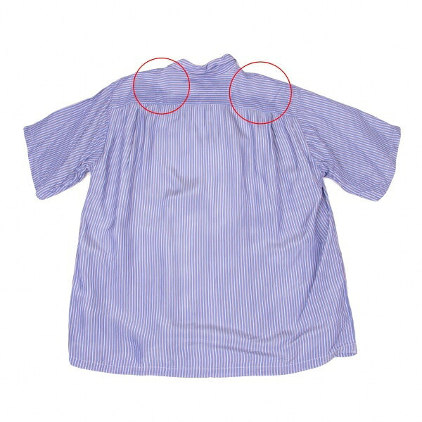 COMME des GARCONS HOMME Rayon Stripe Tuck Shirt Blue Size M
