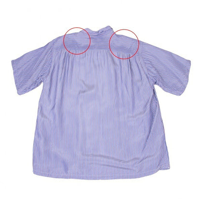 COMME des GARCONS HOMME Rayon Stripe Tuck Shirt Blue Size M
