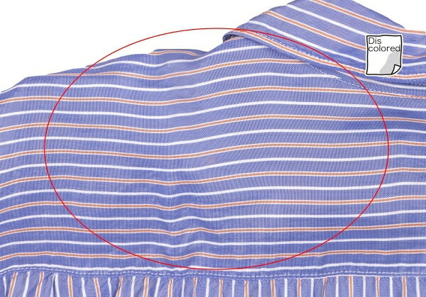 COMME des GARCONS HOMME Rayon Stripe Tuck Shirt Blue Size M