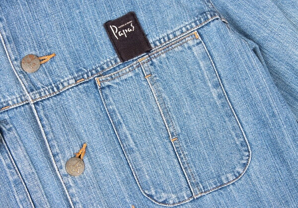 Papas Logo Patch Denim Light Blue Size LL