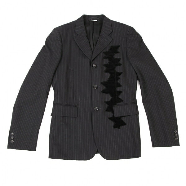 COMME des GARCONS HOMME PLUS Wool Velour Jacket Black Size S