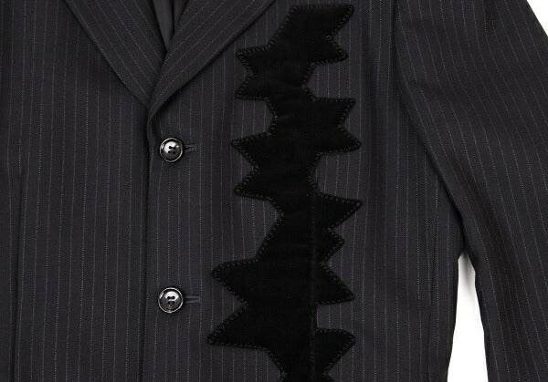 COMME des GARCONS HOMME PLUS Wool Velour Jacket Black Size S