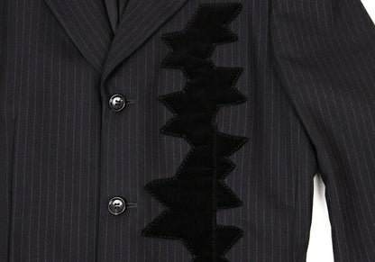 COMME des GARCONS HOMME PLUS Wool Velour Jacket Black Size S