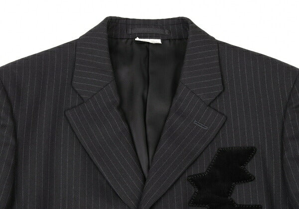COMME des GARCONS HOMME PLUS Wool Velour Jacket Black Size S
