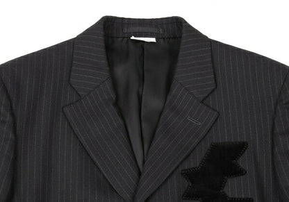 COMME des GARCONS HOMME PLUS Wool Velour Jacket Black Size S