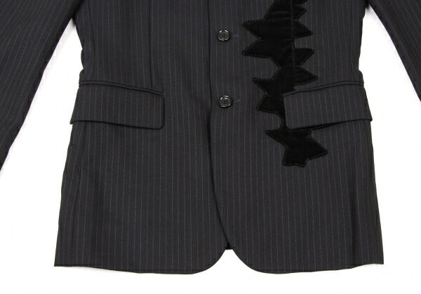 COMME des GARCONS HOMME PLUS Wool Velour Jacket Black Size S