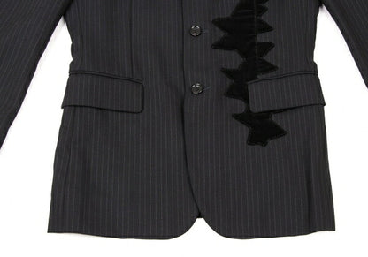 COMME des GARCONS HOMME PLUS Wool Velour Jacket Black Size S