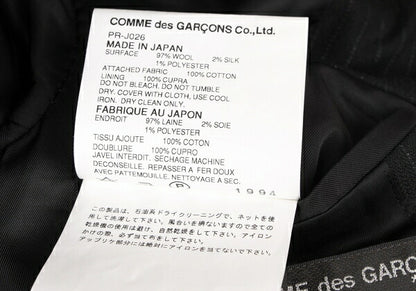 COMME des GARCONS HOMME PLUS Wool Velour Jacket Black Size S