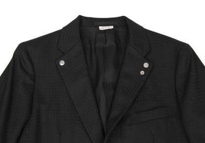 CDG Homme Deux Wool Houndstooth Snap Jacket Black Size S