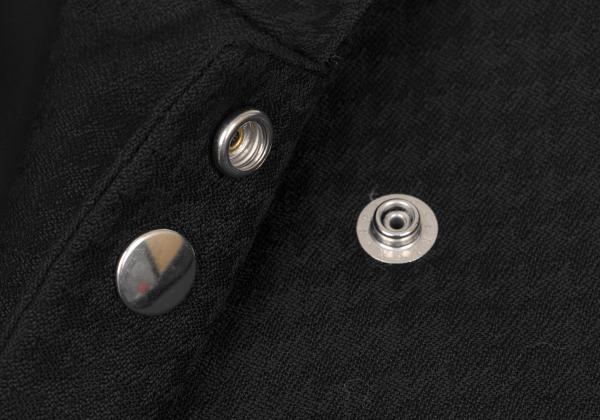 CDG Homme Deux Wool Houndstooth Snap Jacket Black Size S